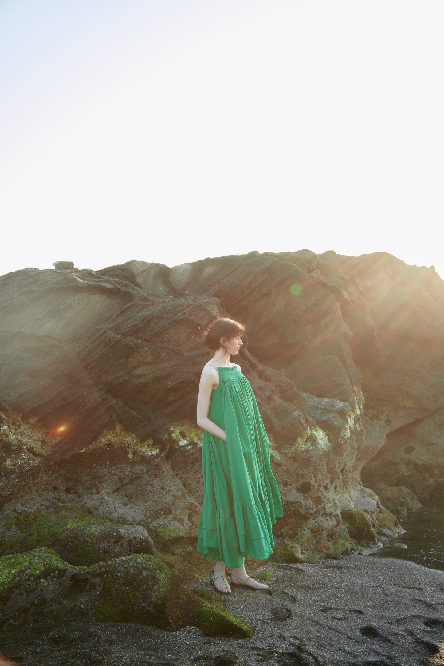 Smocking Lace Volume Dress