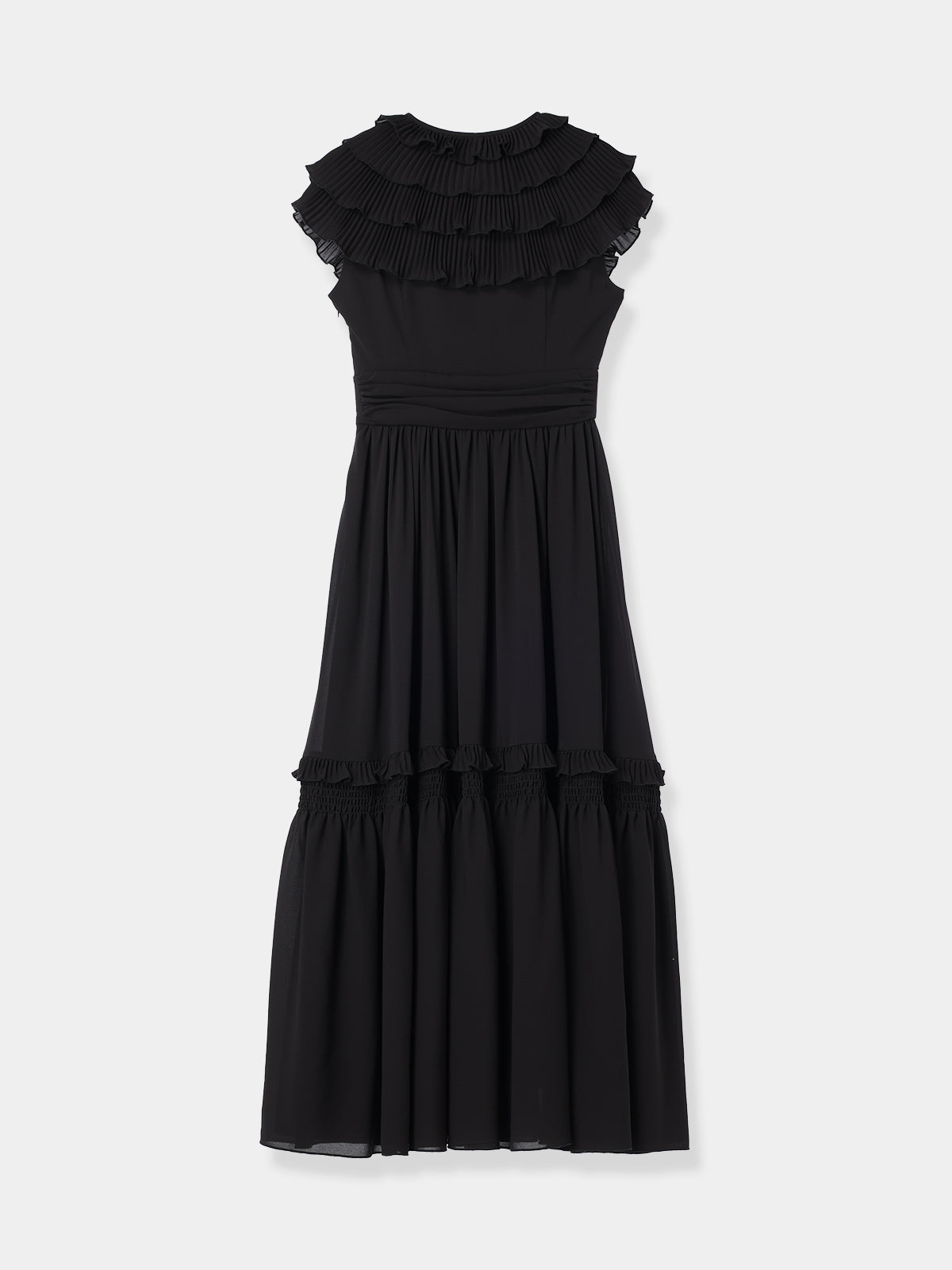 Pleats collar Chiffon Dress