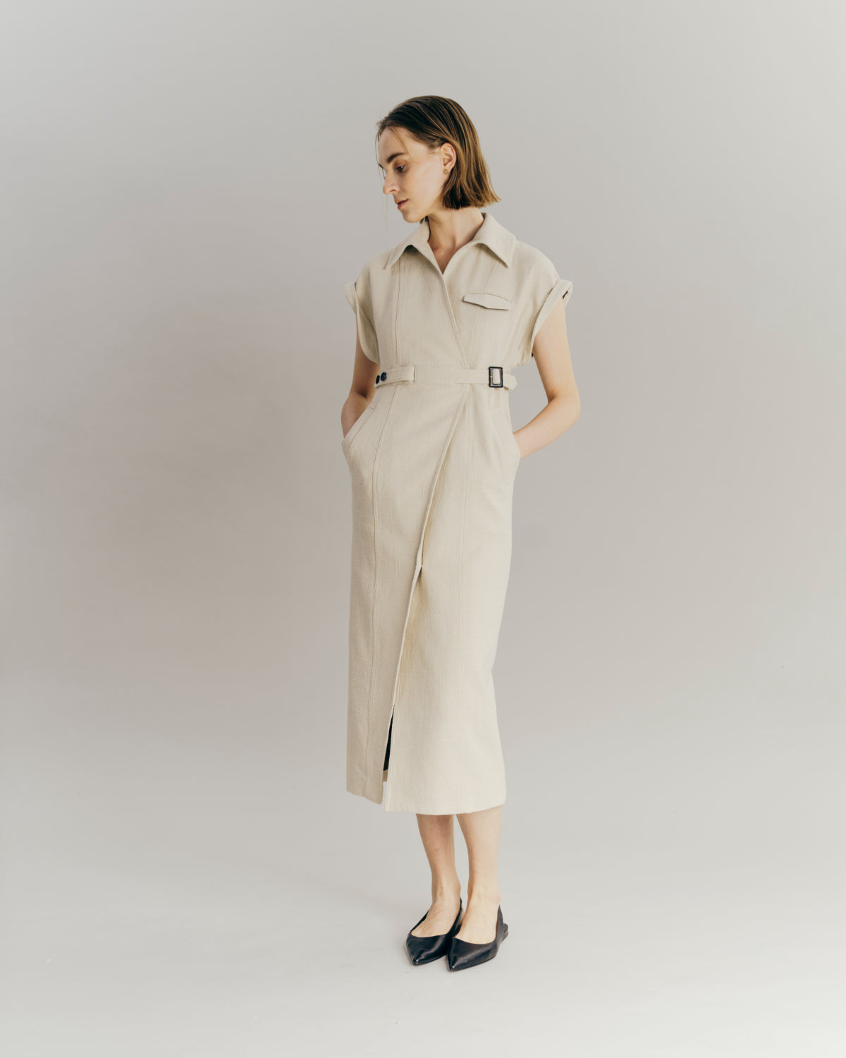 Tweed Wrap Dress – L 