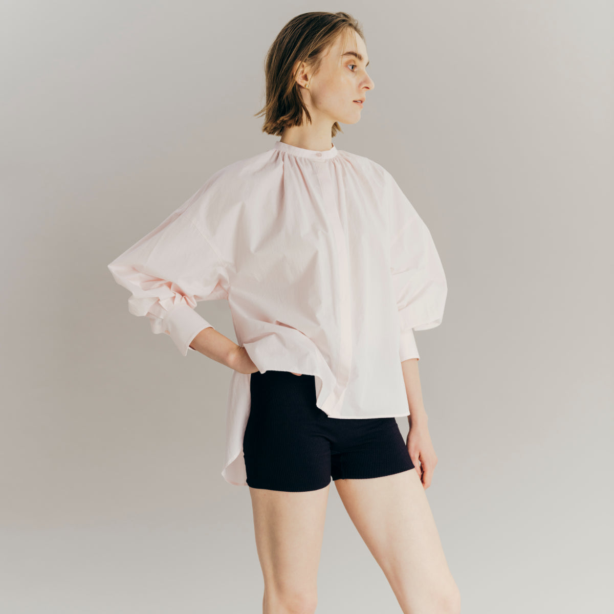 laubeblanc Cotton Tiered Volume Blouse Cotton Tiered Volume Blouse 