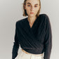 Pleats Cache-coeur Knit tops