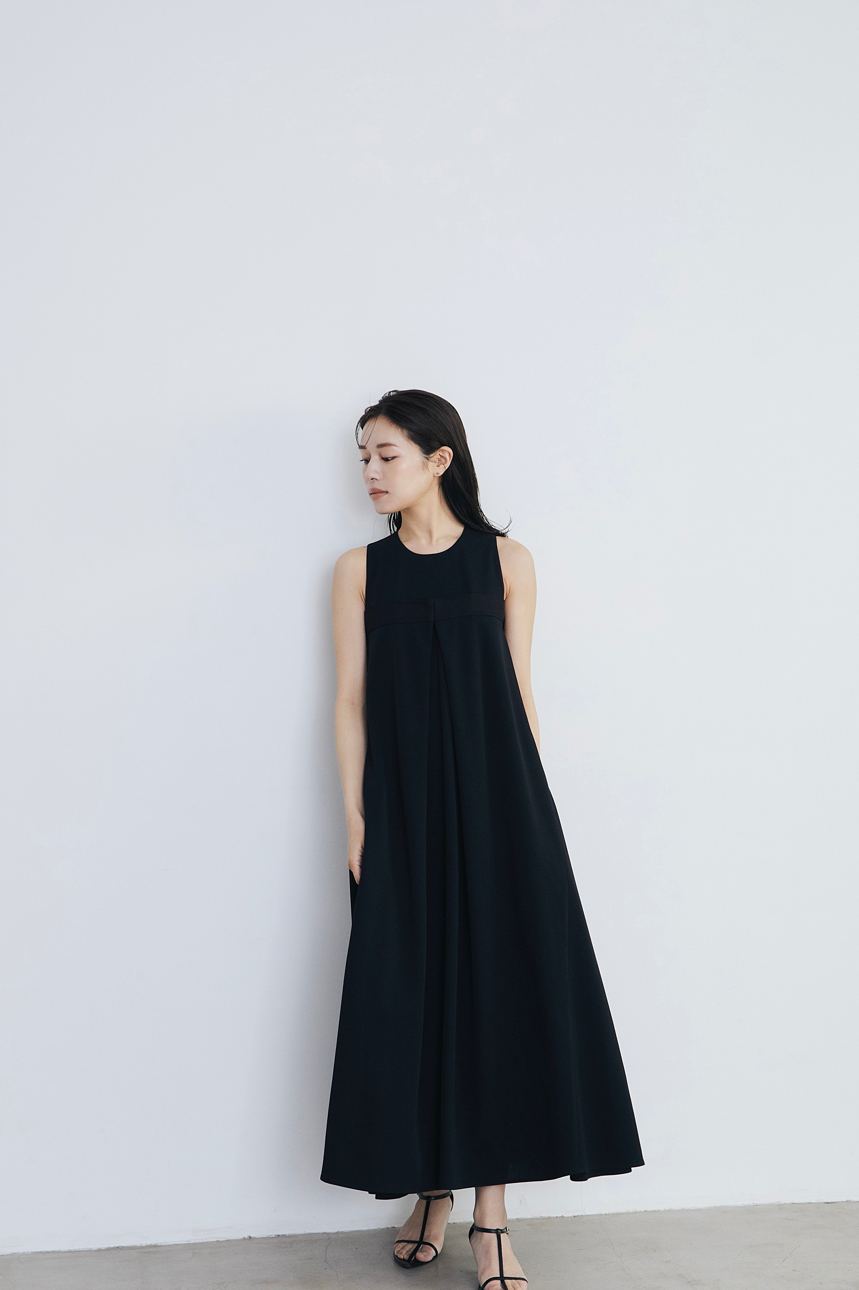 Front tuck flare Dress