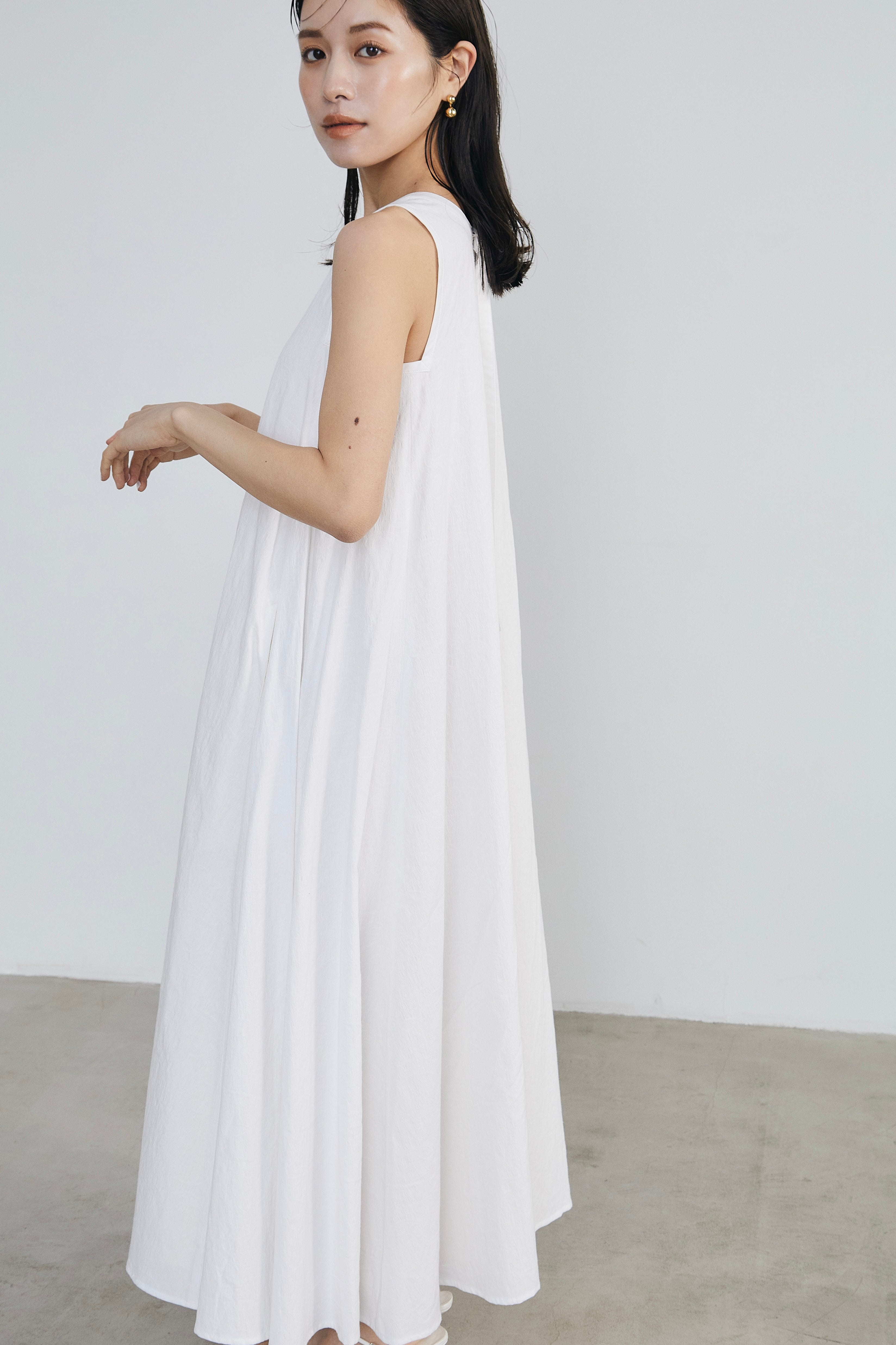 Paisley jacquard piping Dress