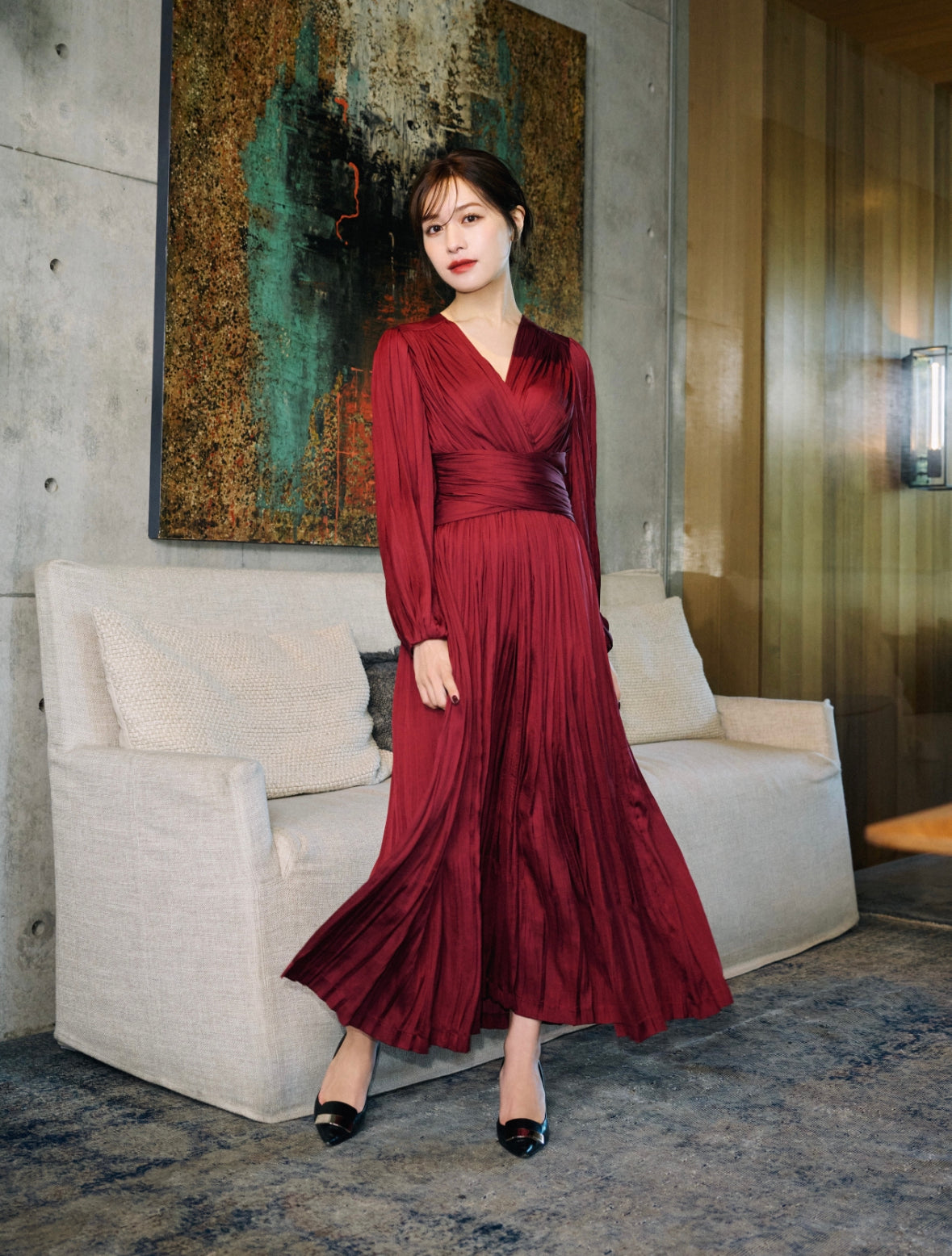 Flare pleats Dress