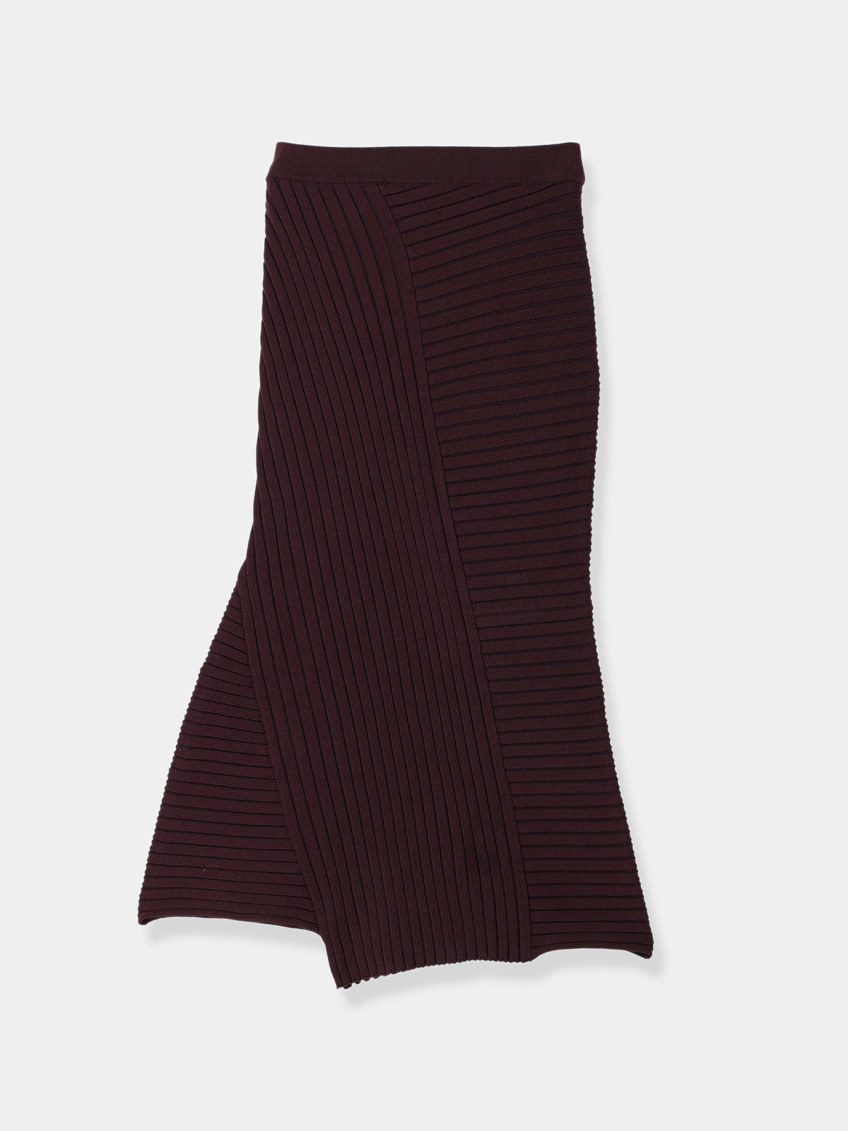 Panel rib knit Skirt