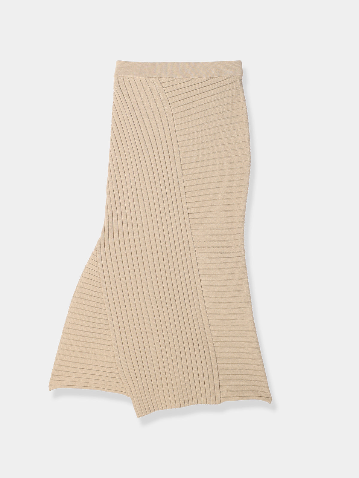 Panel rib knit Skirt