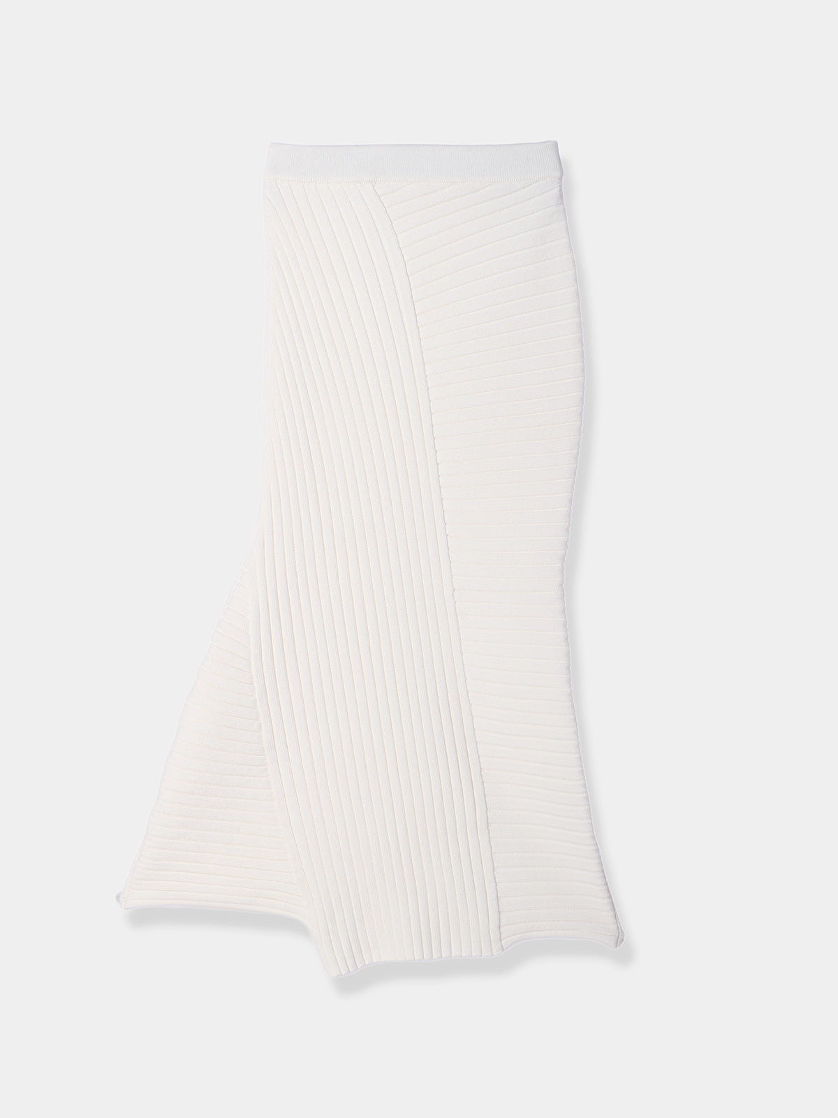 Panel rib knit Skirt