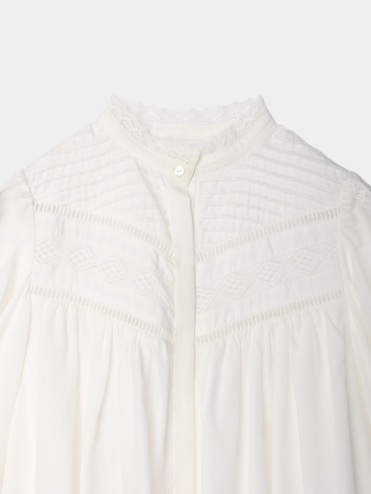 Drape sleeve lace blouse – L'AUBE BLANC