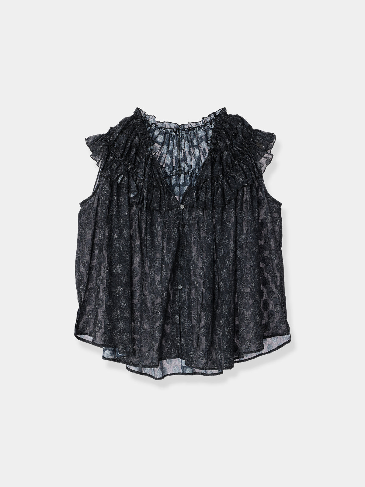 Paisley Cut jacquard  Blouse