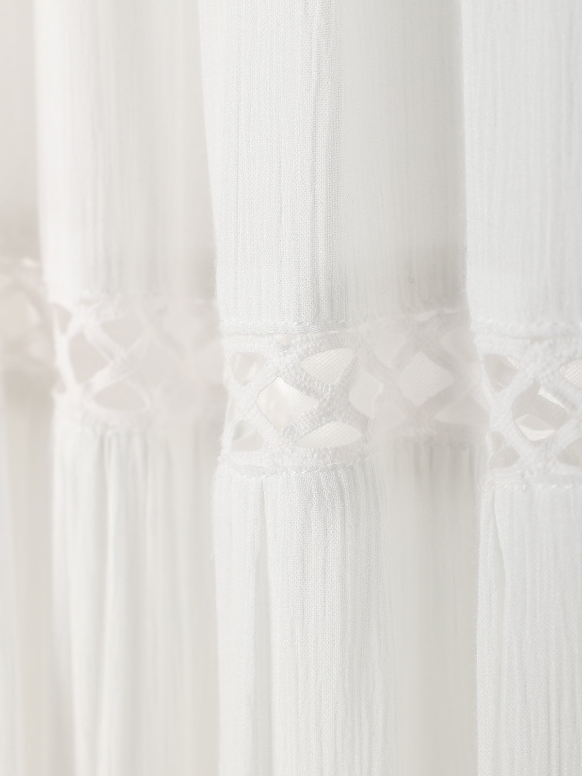Yoke lace tiered dress