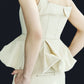 Sculpted Peplum Balloon Top/ Polka dot