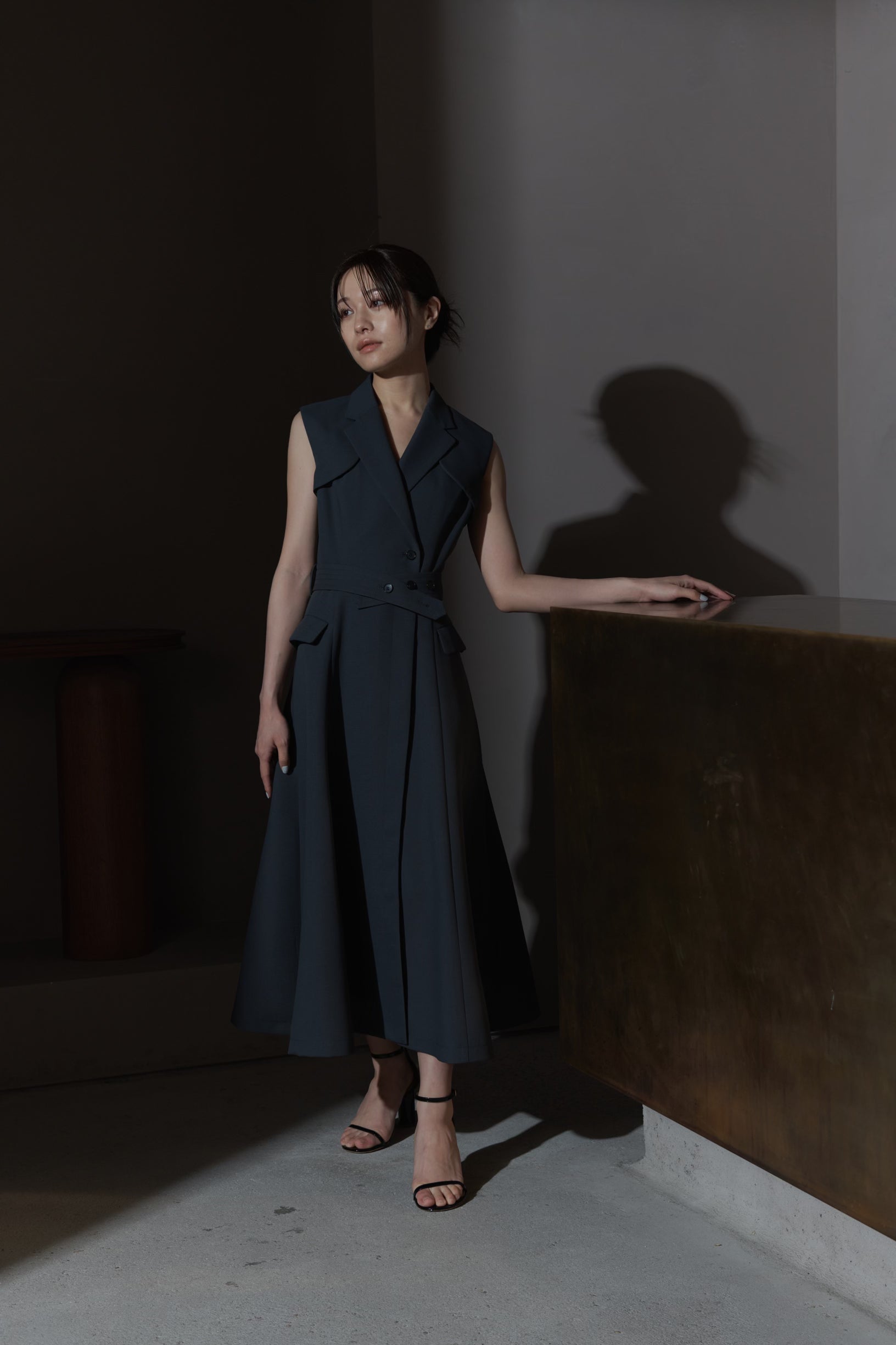 laubeblanc Sleeveless Coat Dress(Black) laubeblanc Sleeveless Coat Dress(Black)