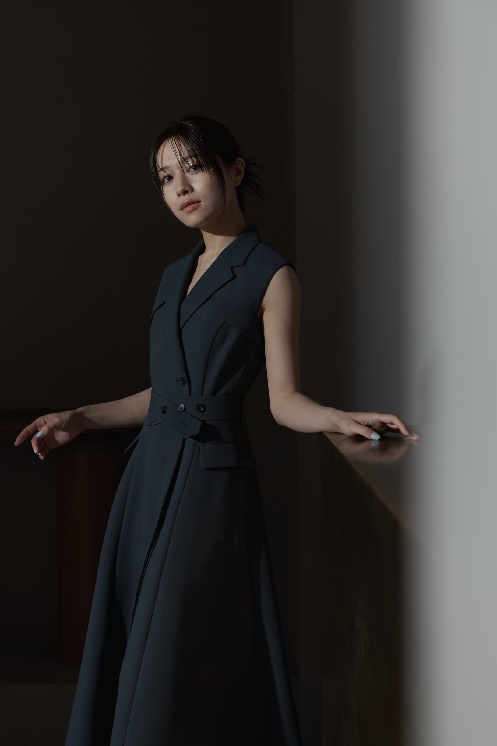 Laube Blanc ローブブランSleeveless Coat Dress Sleeveless Coat Dress