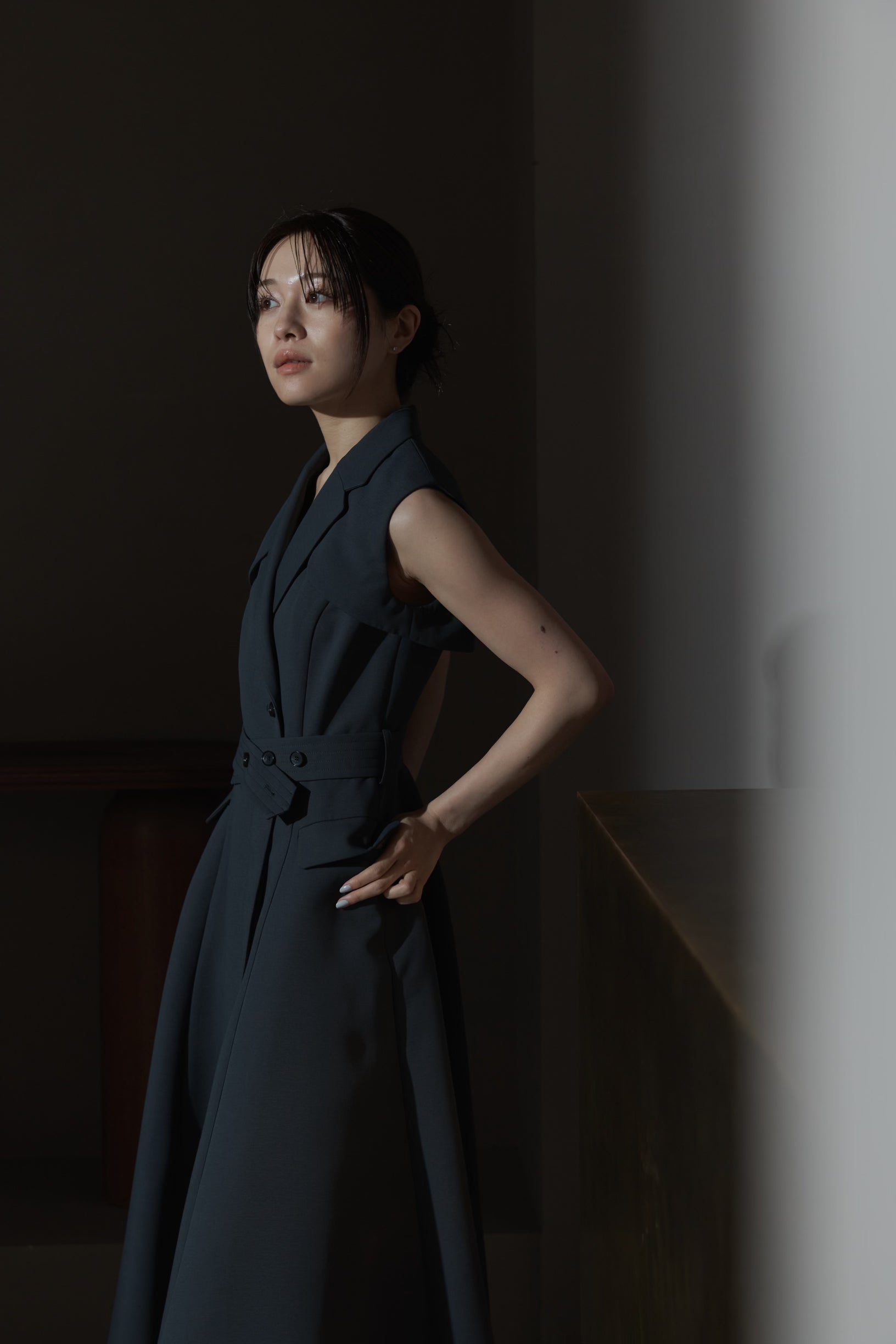 Sleeveless Coat Dress – L'AUBE BLANC Sleeveless Coat Dress – L'AUBE BLANC