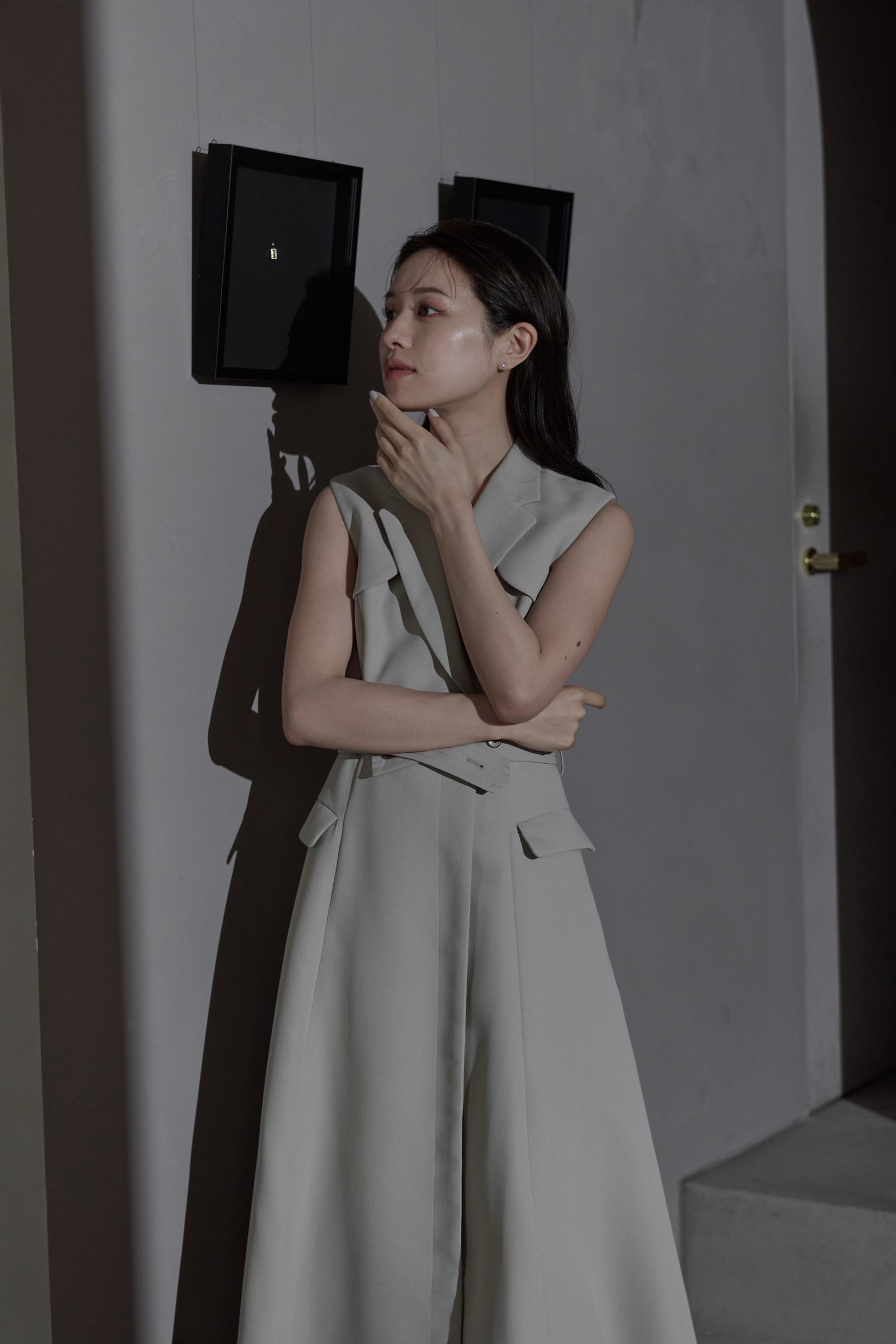 L'AUBE BLANC Sleeveless Coat Dress ベージュ L'AUBE BLANC L'AUBE BLANC Sleeveless Coat Dress ベージュ L'AUBE BLANC