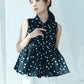 Sheer Polka Dot Ribbon Blouse