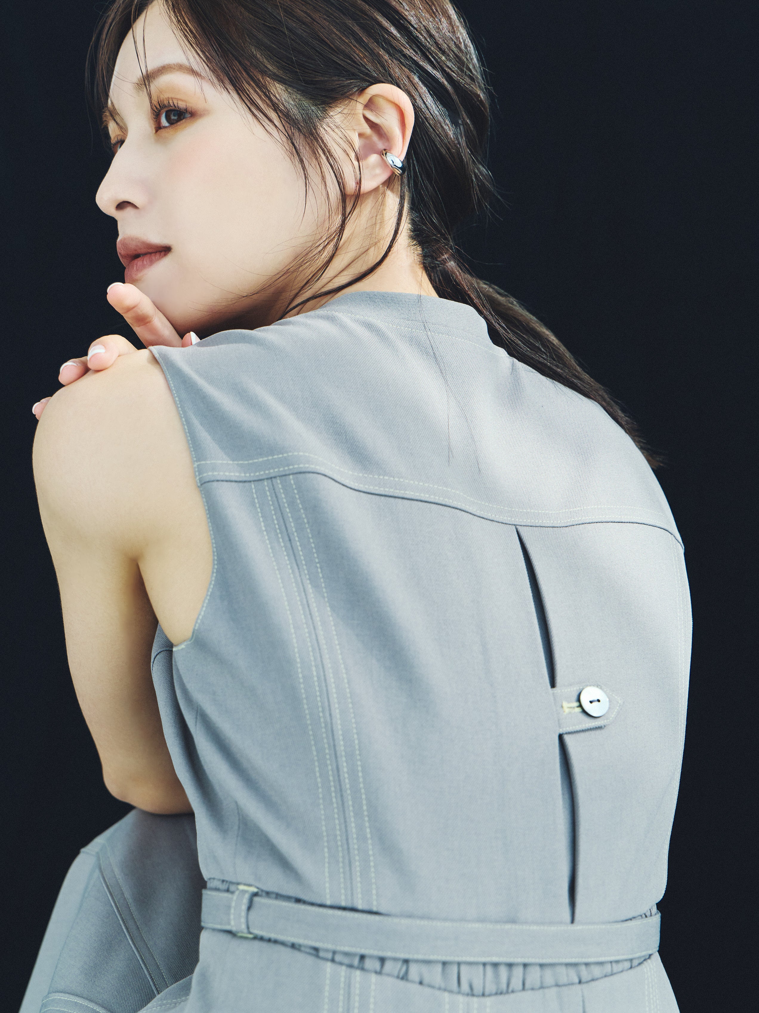 ワンピース Architect Zip Flare Dress laubeblanc Architect Zip Flare Dress – L'AUBE BLANC