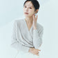 Pleats Cache-coeur Knit Tops