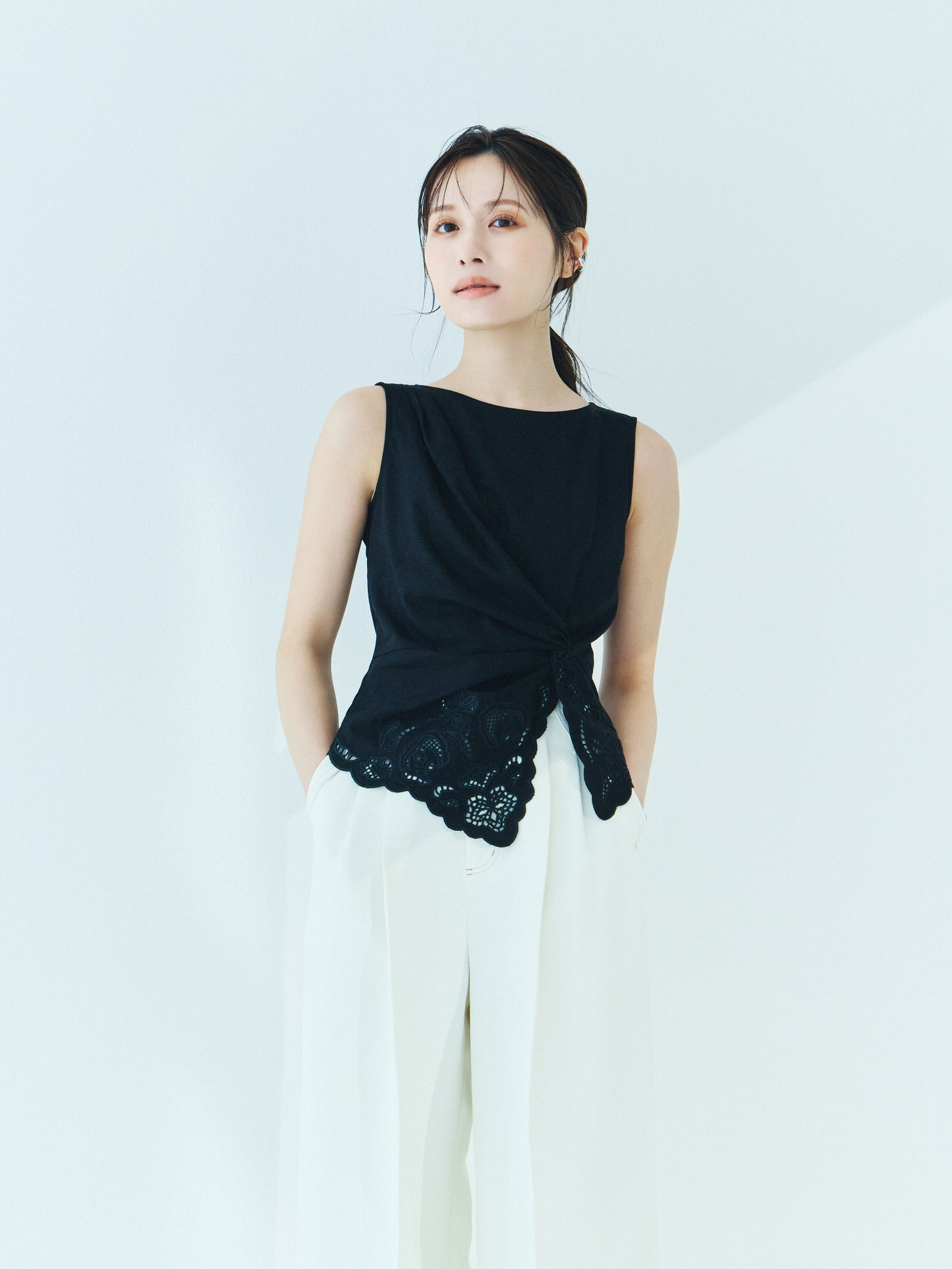 Orchid Cutwork Twist Top