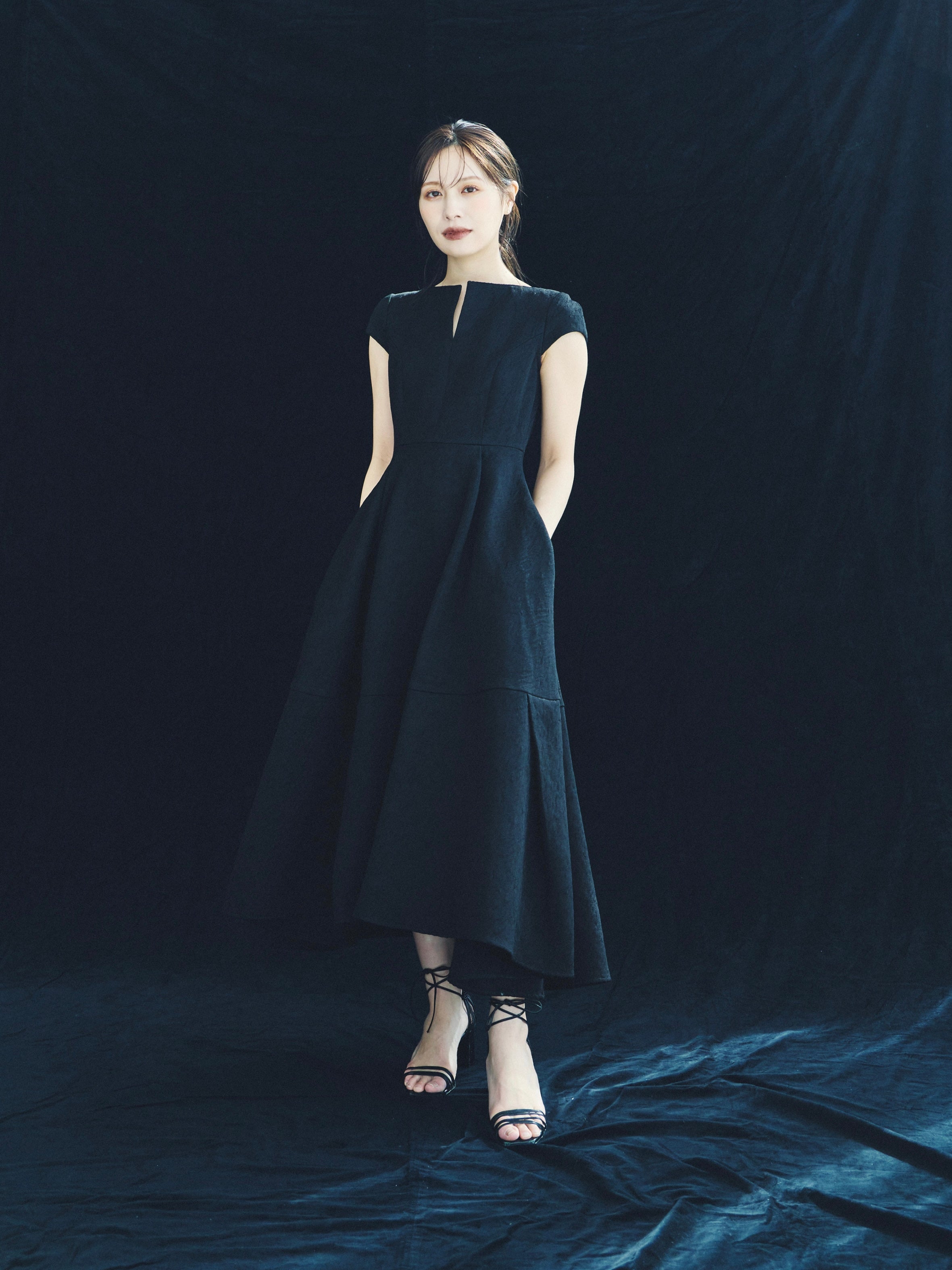 Keyneck Jacquard Dress