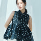 Sheer Polka Dot Ribbon Blouse