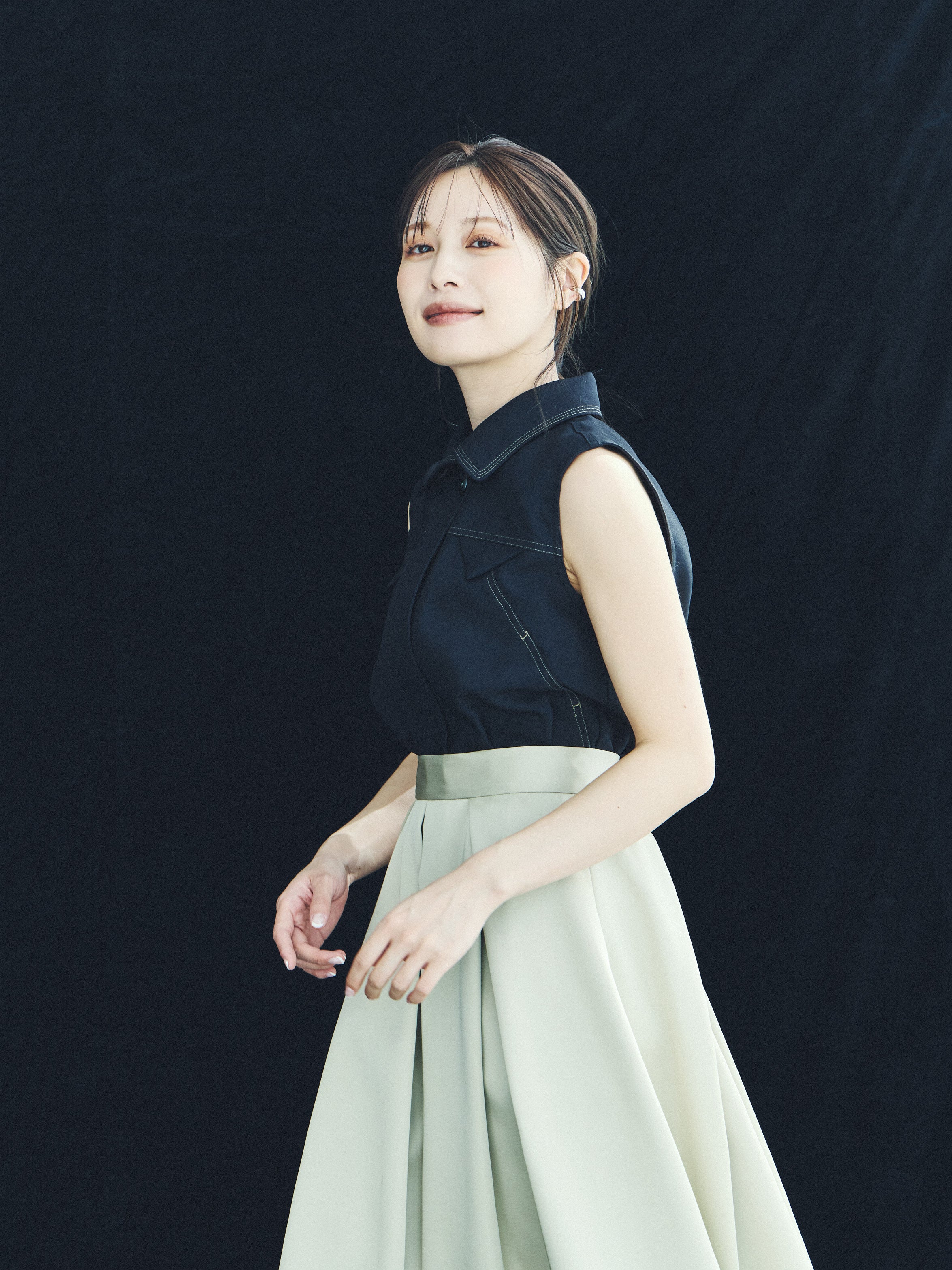 スカート laubeblanc Arc Tuck Balloon Skirt Ecru Arc Tuck Balloon Skirt