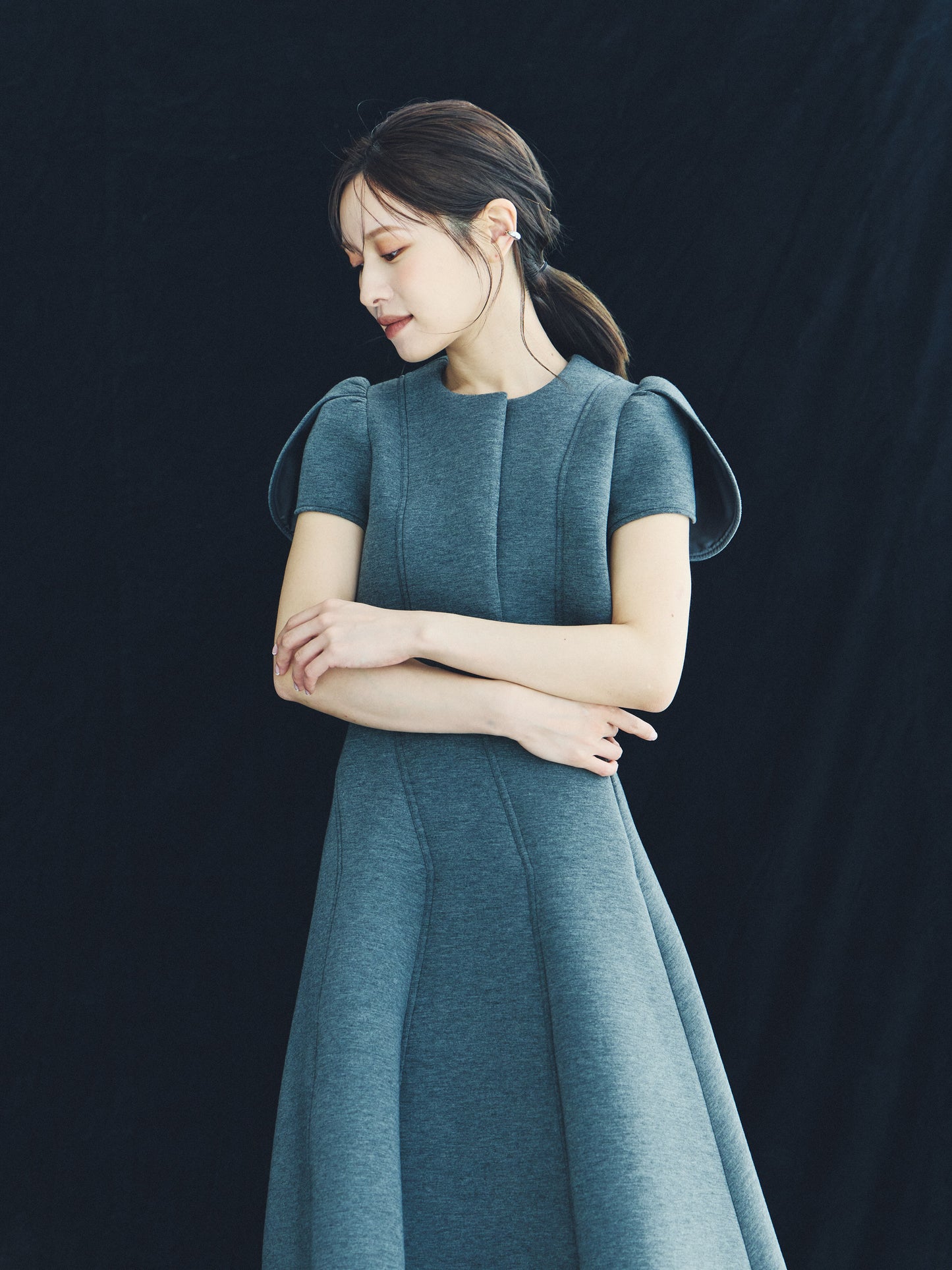 Sculpt Flare Double Knit Skirt