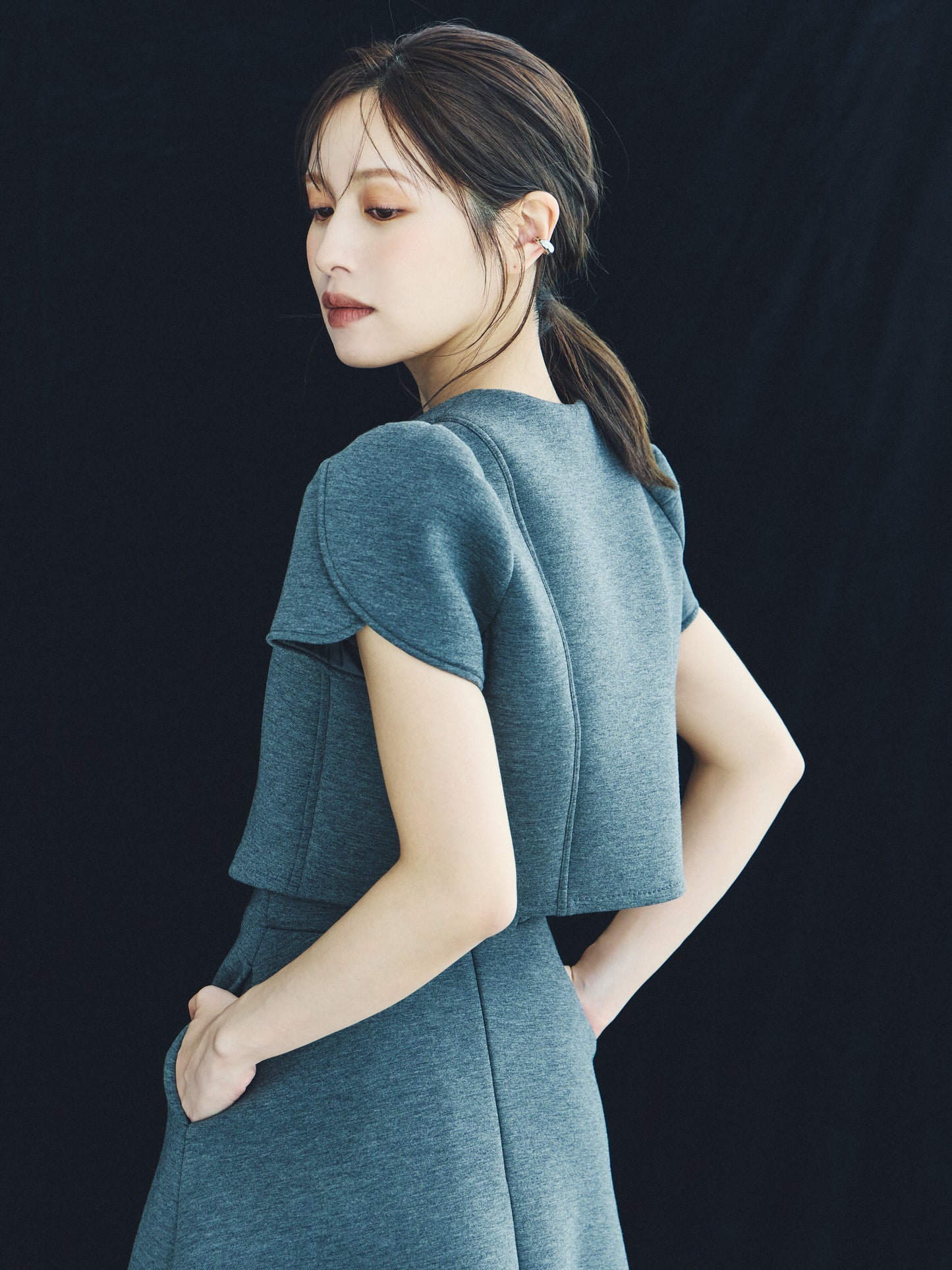 Sculpt Flare Double Knit Skirt