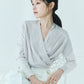 Pleats Cache-coeur Knit Tops
