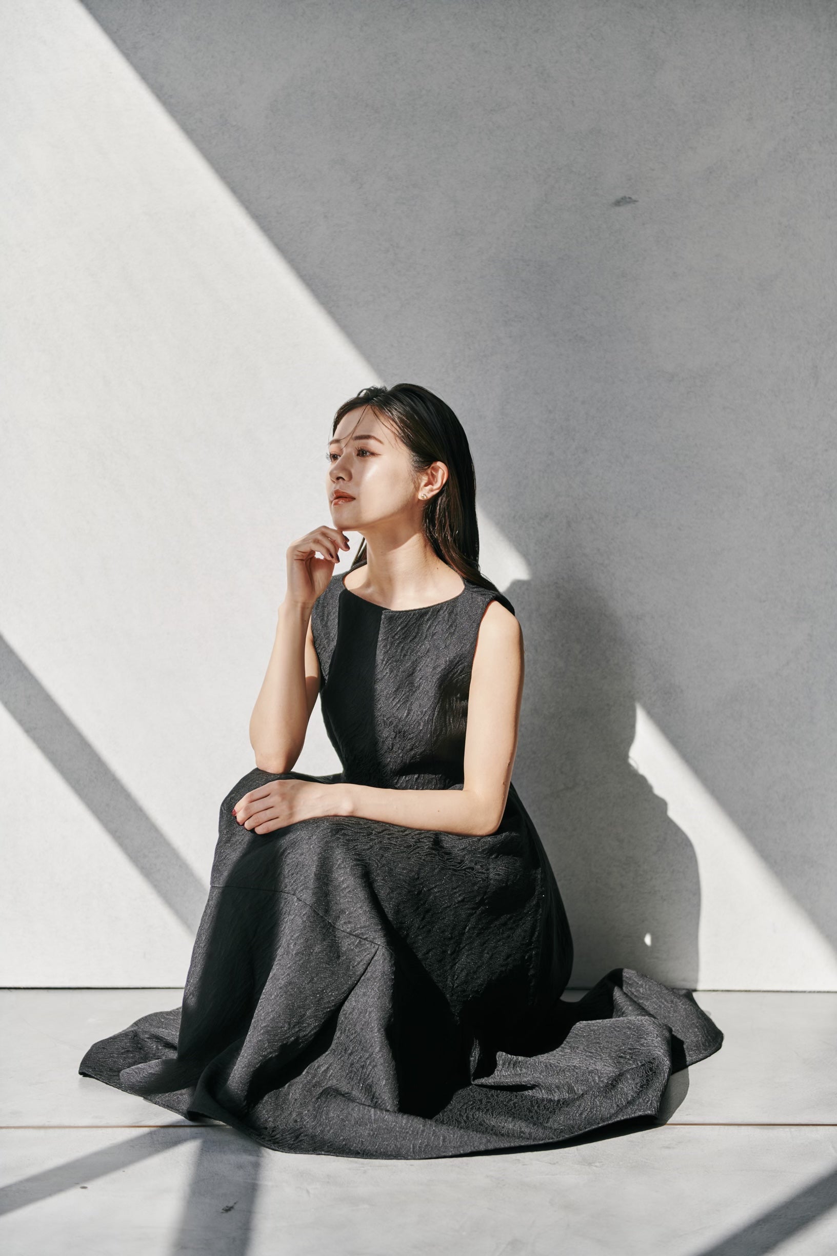 ローブブラン Keyneck Jacquard Dress Mサイズ-