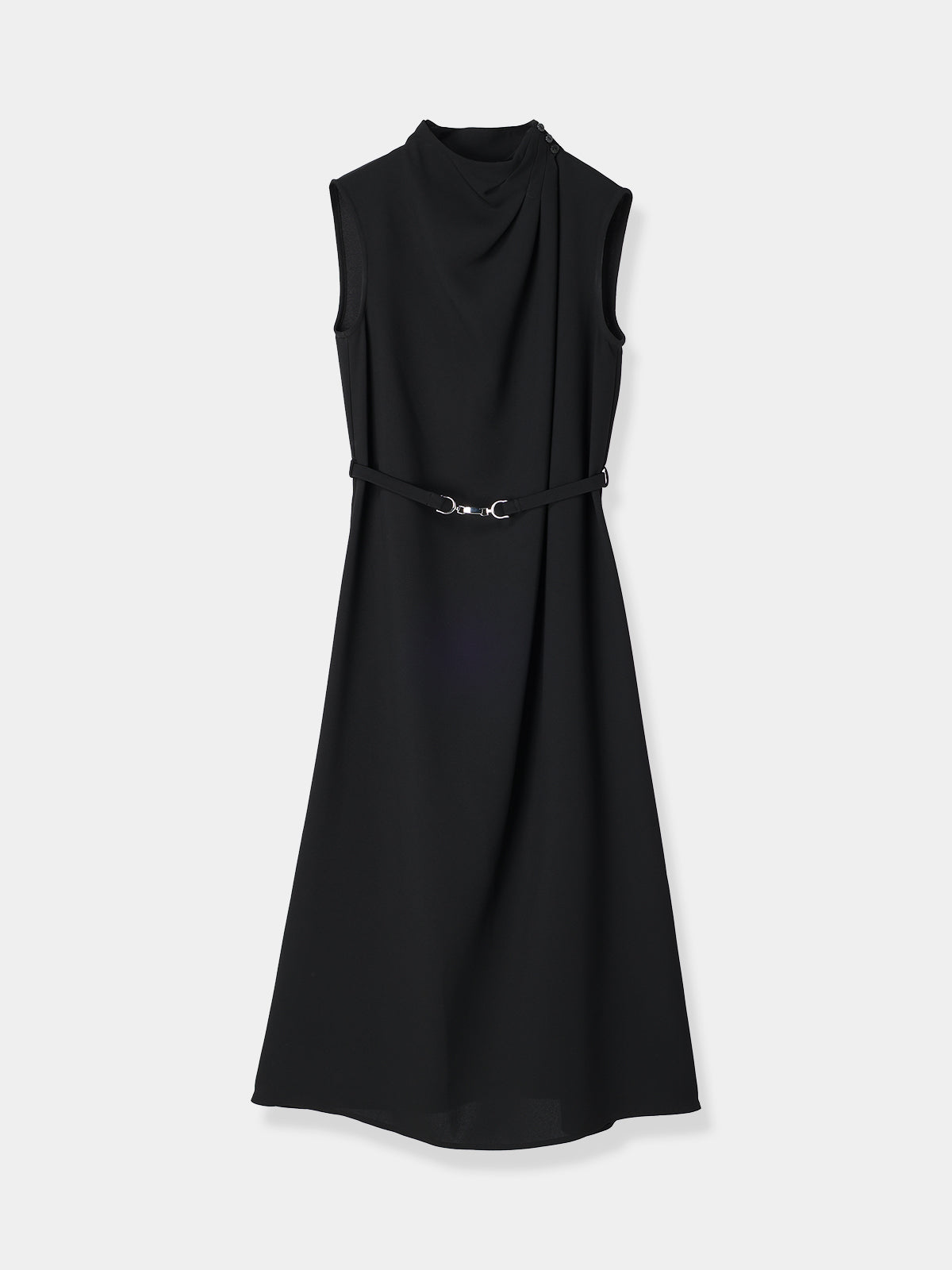 新品 L'AUBE BLANC Belted Drape Dress-