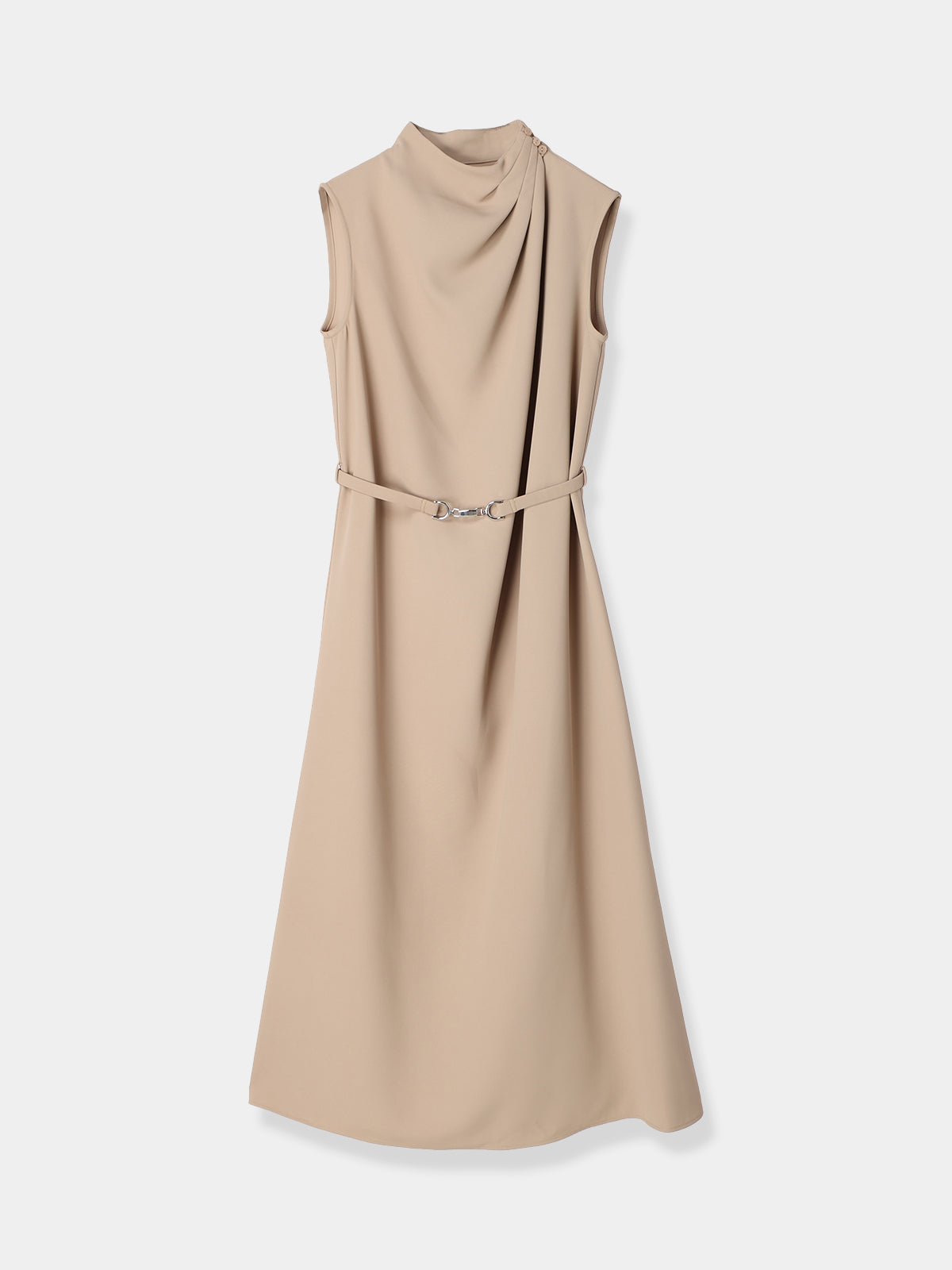 【新品未使用】L'Or Belted Pleats Dress beige440cmベルト