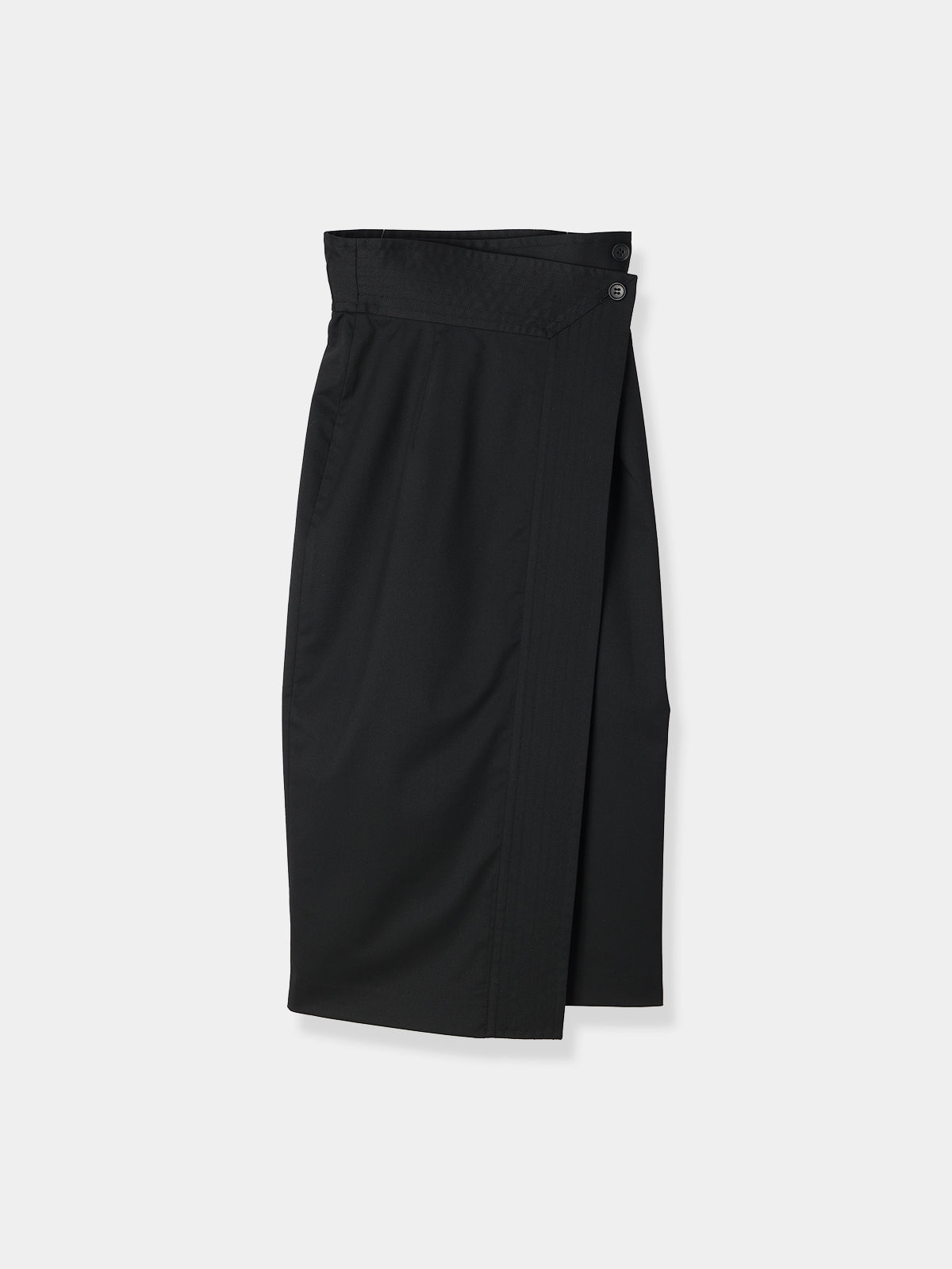 L'Or  Pencil Wrap Skirt black