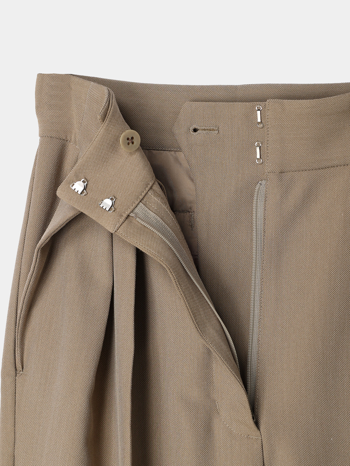 Button Accent Straight Pants