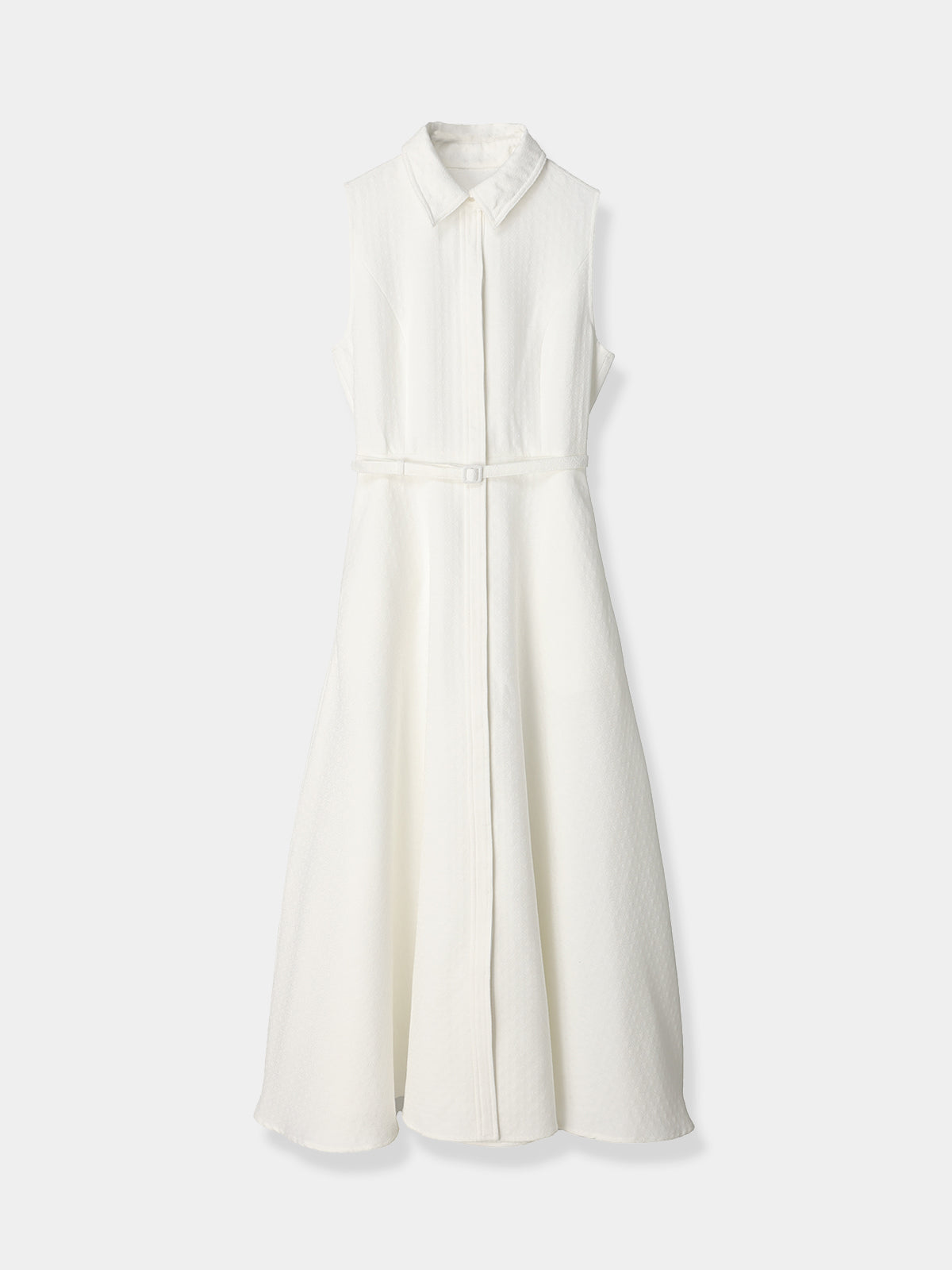 Belted Jacquard Dress – L